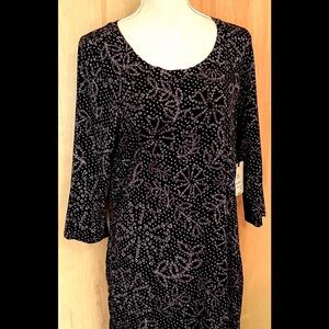 Terra Sky Double Rusched Dress - NWT